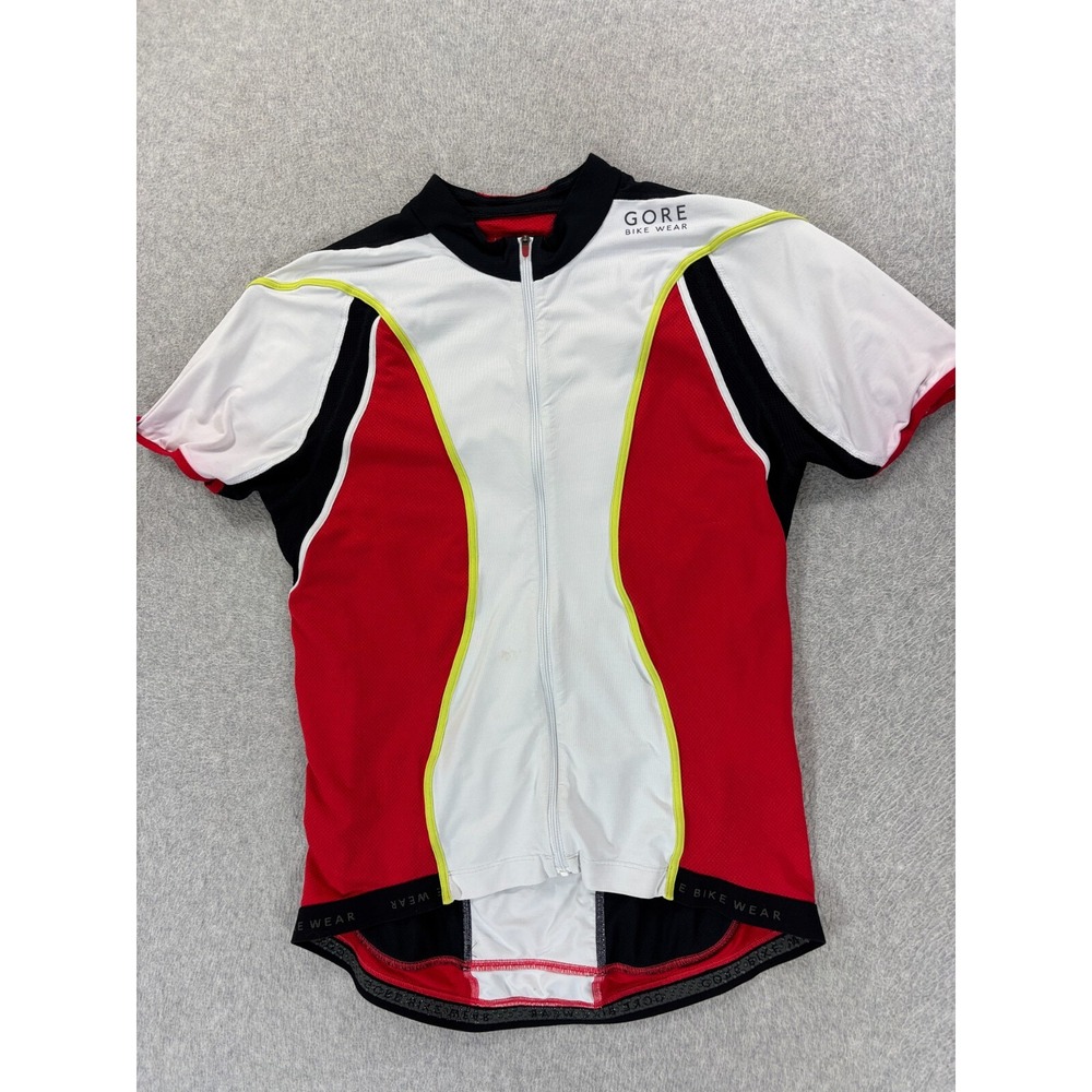 Gore Bike Wear Full‎ Zip Short Sleeve Cycling Jersey (Men's Large) Red